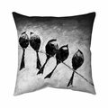 Begin Home Decor 20 x 20 in. Five Birds Perched-Double Sided Print Indoor Pillow 5541-2020-AN115-1